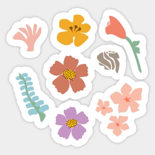 Fauvist Flowers Sticker